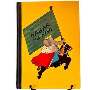 Vintage 1963 Babar the King Book by Jean De Brunhoff, Hardcover